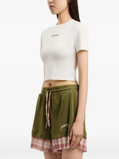 Palm Angels Classic Logo Baby T-shirt In Neutral