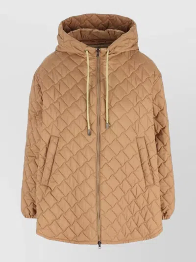 Herno A-shape Down Jacket In Quilting Ecoage In Neutral