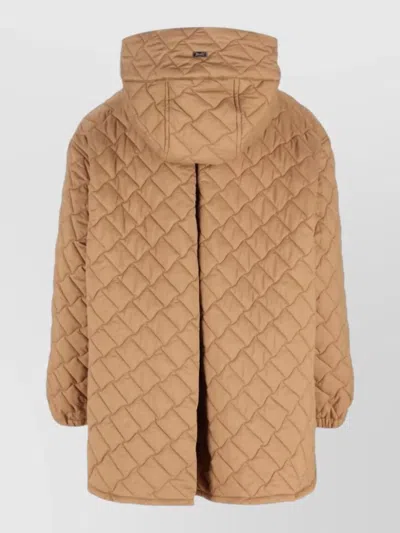 Herno A-shape Down Jacket In Quilting Ecoage In Neutral