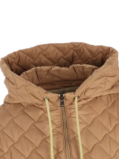Herno A-shape Down Jacket In Quilting Ecoage In Neutral