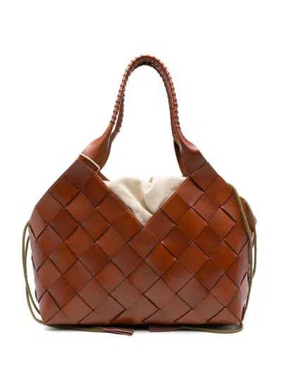 Dragon Diffusion Castello Leather Shoulder Bag In Brown