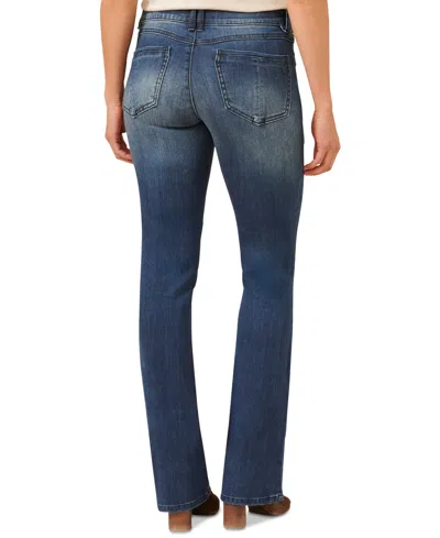 Democracy Petite Mid-rise "ab"solution Bootcut Jeans In Blue
