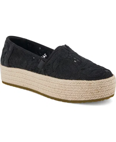 Toms Valencia Platform Espadrille In Black