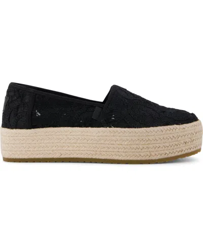 Toms Valencia Platform Espadrille In Black