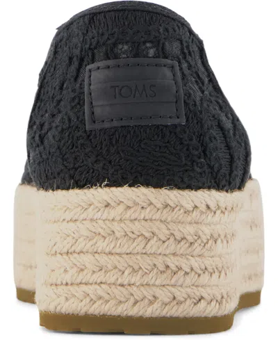 Toms Valencia Platform Espadrille In Black