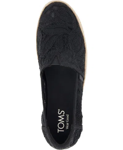 Toms Valencia Platform Espadrille In Black