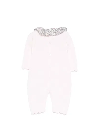 Nanán フローラルカラーロンパース In Pink