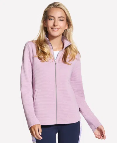 Skechers The Hoodless Hoodie Go Walk Shine Jacket In Pink
