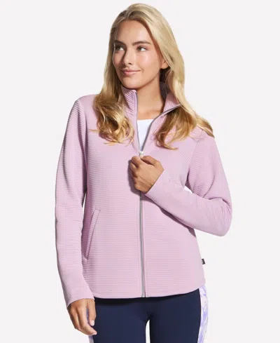 Skechers The Hoodless Hoodie Go Walk Shine Jacket In Pink
