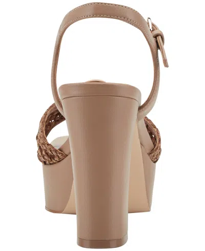 Marc Fisher Ltd Cabell Ankle Strap Platform Sandal In Neutral