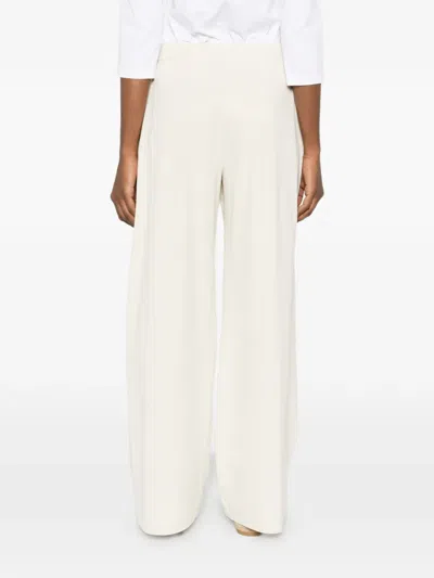 Max Mara Drawstring Palazzo Pants In Neutral
