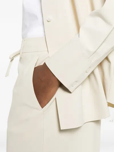 Max Mara Drawstring Palazzo Pants In Neutral