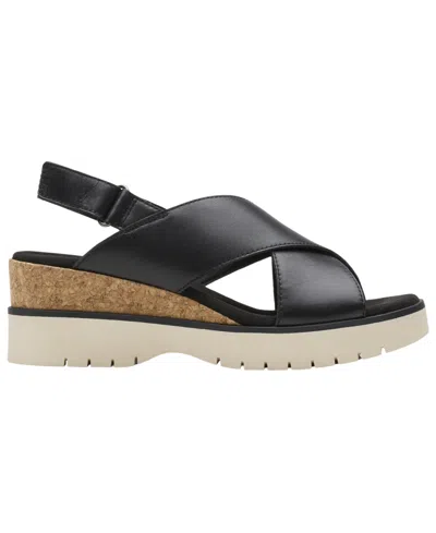 Clarks Diaz Wedge Sandal In Black