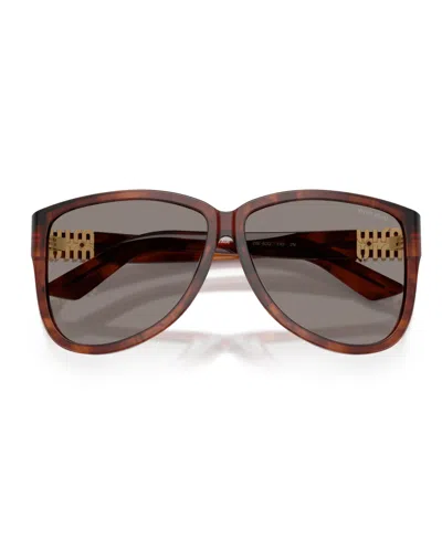Miu Miu Tortoiseshell-pattern Sunglasses In Brown