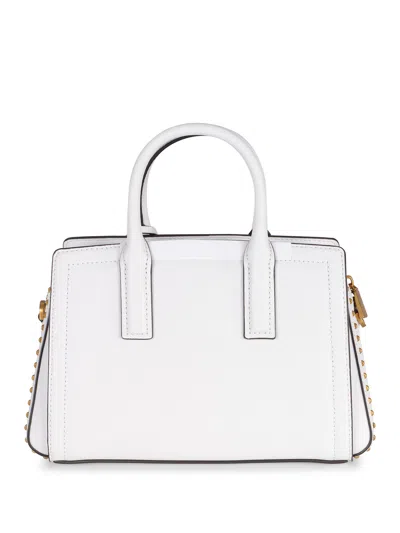Michael Kors Laila Small Studded Leather Satchel In White