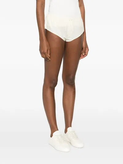 Entire Studios Pixie Buttoned Mini Shorts In Neutral