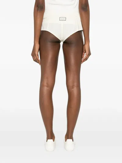 Entire Studios Pixie Buttoned Mini Shorts In Neutral