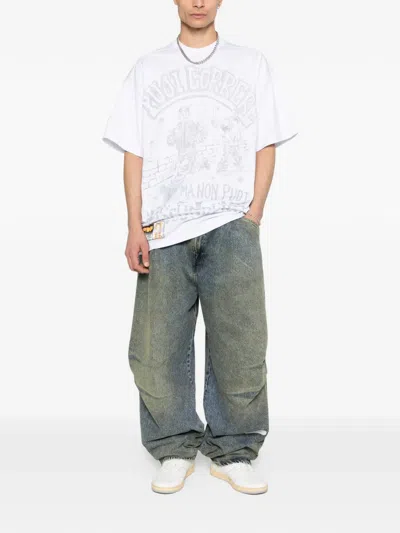 Pdf White Cotton Jersey Printed T-shirt In White
