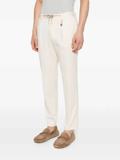 Manuel Ritz Drawstring Charm Trousers In Neutral