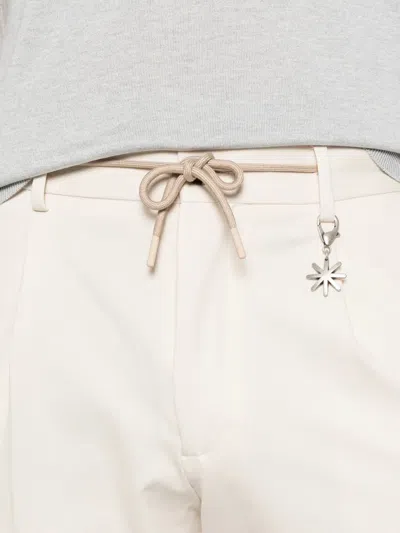 Manuel Ritz Drawstring Charm Trousers In Neutral