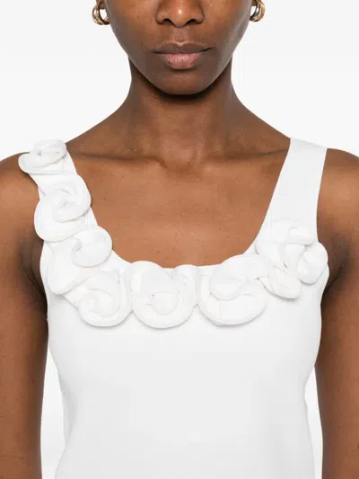 Sandro Floral-appliqué Top In White