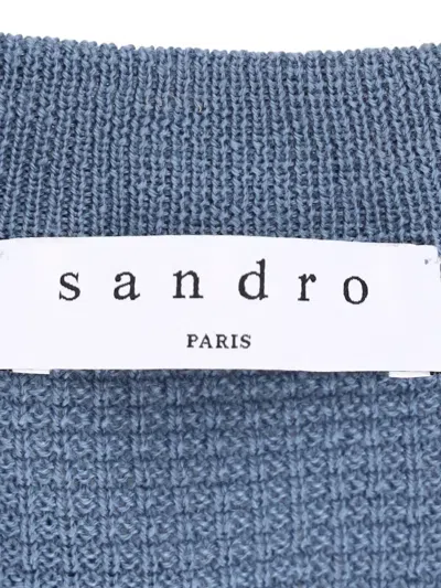 Pre-owned Sandro Crew-neck Sweater In Blue