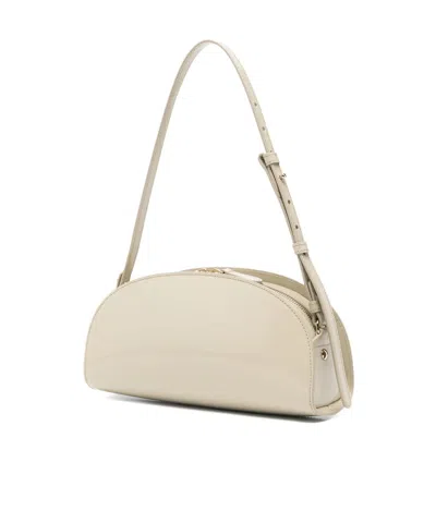 Apc Adjustable-strap Half-moon Shoulder Bag In Neutral