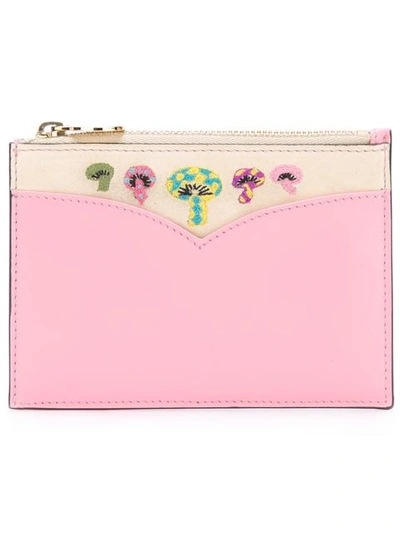 Olympia Le-tan Embroidered Mushroom Purse In Pink
