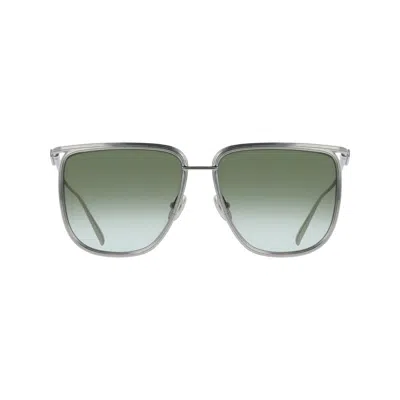 Ferragamo 58mm Gradient Modified Rectangular Sunglasses In Green