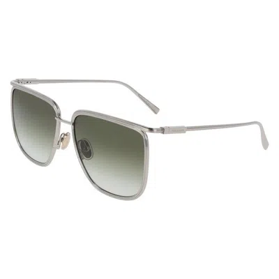Ferragamo 58mm Gradient Modified Rectangular Sunglasses In Green