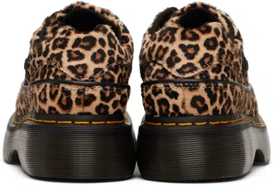 Dr. Martens Beige Leather Rubber Shoes In Animal Print