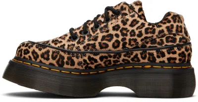 Dr. Martens Beige Leather Rubber Shoes In Animal Print