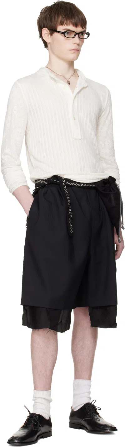 Edward Cuming Black Exploded Lining Shorts In Black