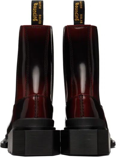 Dr. Martens Damen Maybole Leder Chelsea Stiefel Mit Eckiger Zehenpartie In Rot