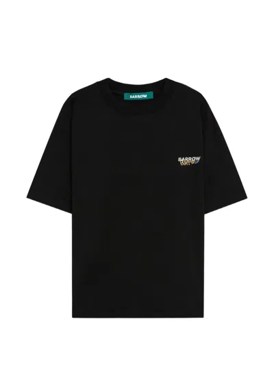 Barrow Iconic Bear Print T-shirt In Black