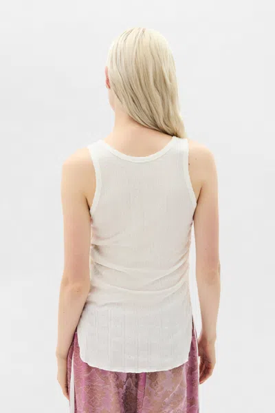 Ann Demeulemeester Mara Wrinkled Cropped Tank Top In Multi