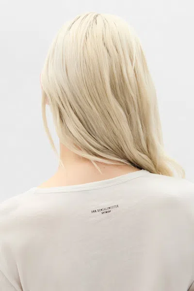 Ann Demeulemeester Dot Wrinkled Cropped Long Sleeve Top In White