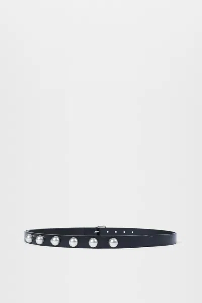 Ann Demeulemeester Giufi Belt With Studs In Metallic