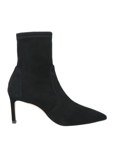 Stuart Weitzman Stuart Power Suede Ankle Boot In Black