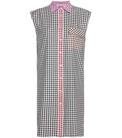 Christopher Kane Exclusive To Mytheresa.com - Gingham Cotton Dress In Llack