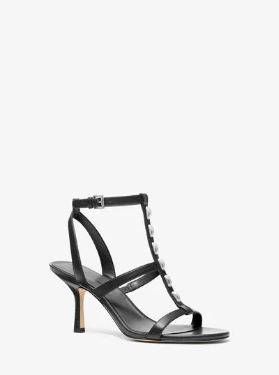 Michael Kors Nara Studded Leather Sandal In Multi