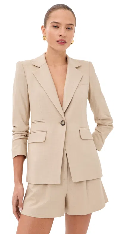 Veronica Beard Battista Dickey Jacket In Stone Khaki In Neutral