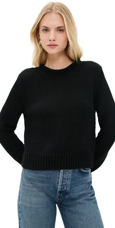La Ligne Solid Mini Marina Sweater In Black