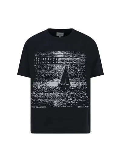 Rhude Graphic Print Crew Neck Short Sleeve T-shirt In Black