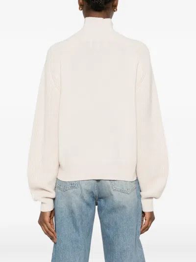 Bompard Buttoned High-neck Sweater In Neutral