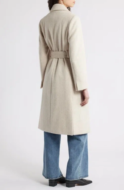 Sam Edelman Longline Wrap Coat In Neutral
