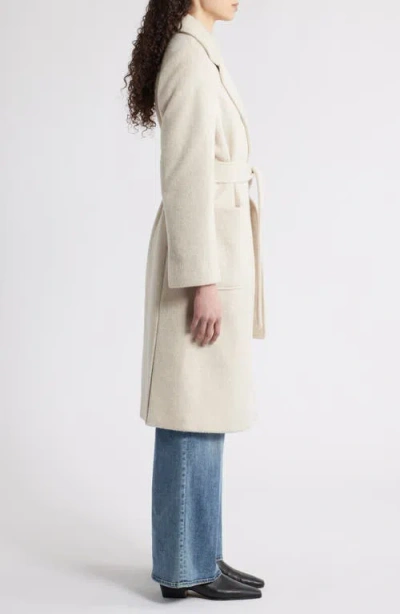 Sam Edelman Longline Wrap Coat In Neutral