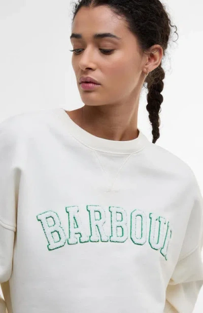 Barbour Silverdale Logo Sweatshirt In Neutral