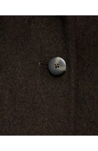 Mango Wool Blend Jacket In Brown