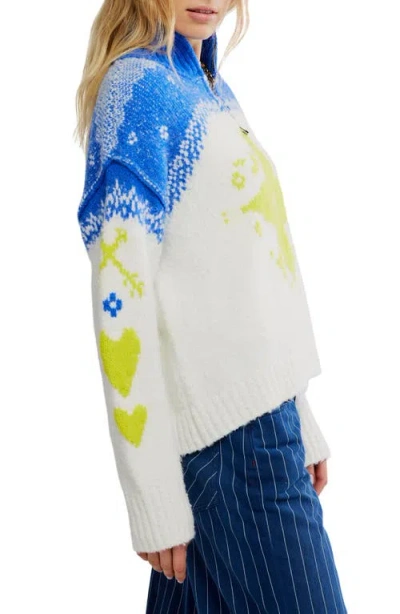 Free People Mythical Half Zip Pullover In Multi